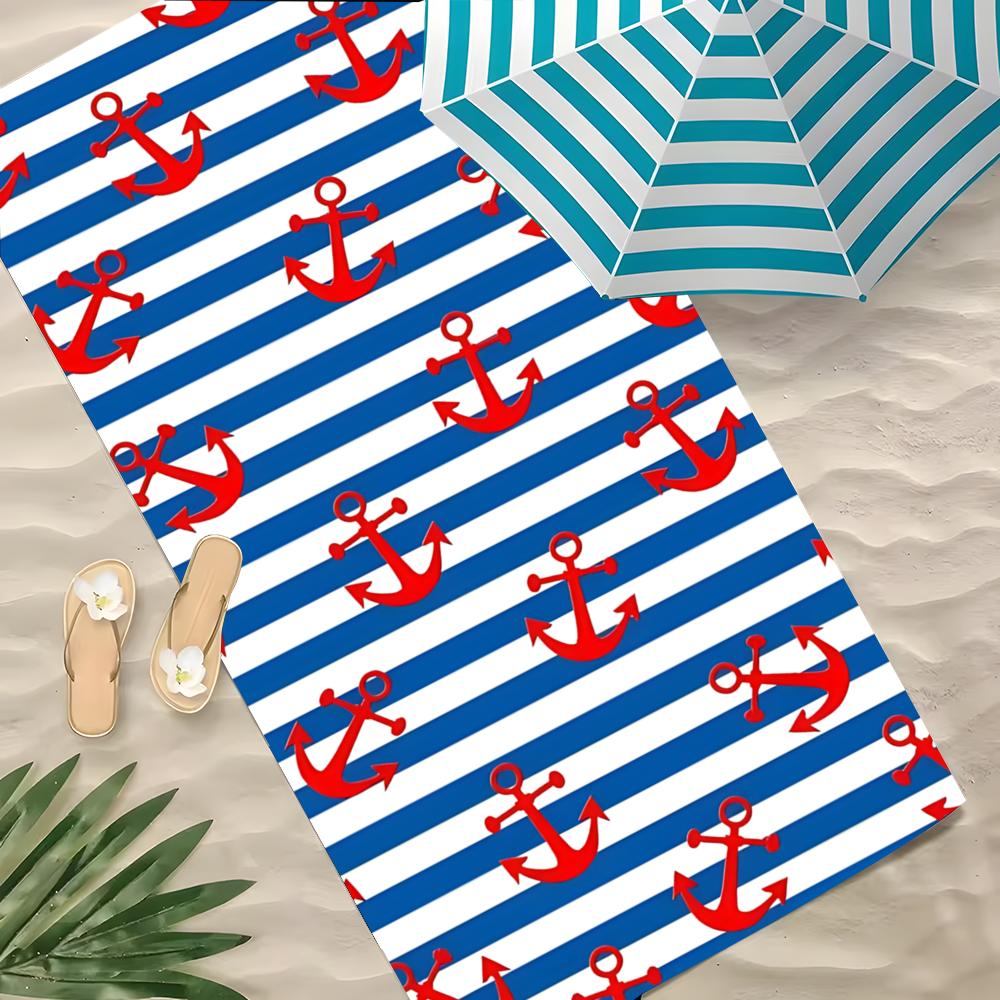 A-Anchor Towel Towel Beach Towel Oversized Quick Dry Towel Absorbent Soft Swim BeachTowels for Men Women