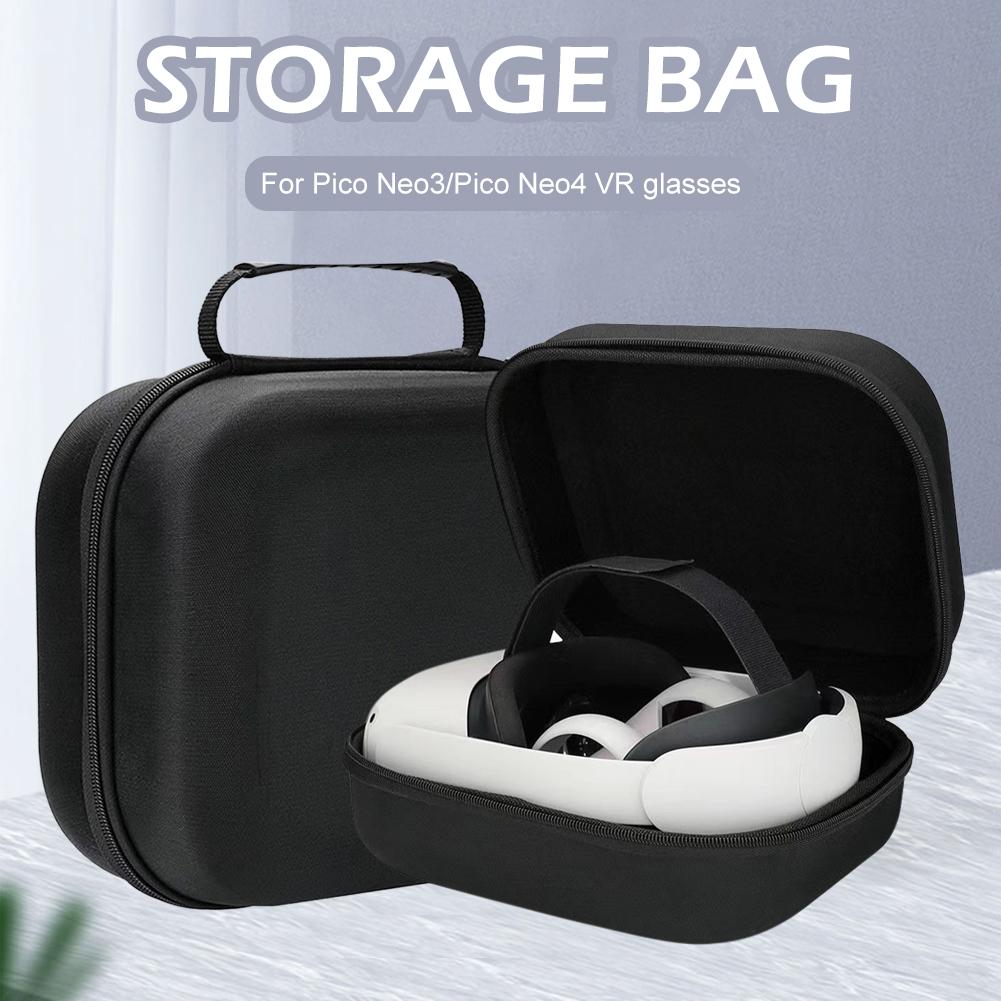 Aufbewahrungstasche Brillen Helm Reise Tragetasche Stoßfest Schutzhülle Tasche Organizer Doppelreißverschluss für Pico Neo3/Pico Neo4