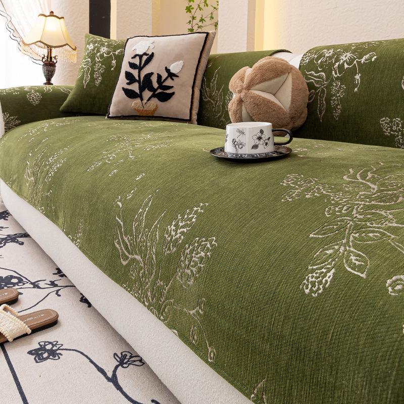 Retro French Sofa Cover Cloth Towel 2025 New Four-season Universal One Full Cover Chenille Seat Cushion