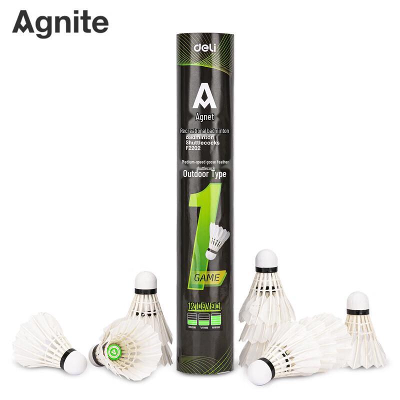Deli Angnet Goose Feather Badminton Shuttlecocks (12-Pack)