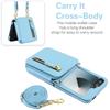 Elegant Foldable Crossbody Case for Samsung Z Flip 7 with Zipper Coin Purse and Card Holder