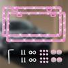 NEW 1/2PCS 31*16cm Bling Rhinestone License Plate Frame - Women's Crystal Car Frame Holder Accessories License Plate Covers Frames 6
