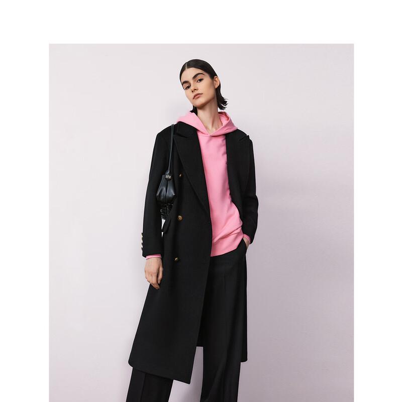 Langzi Women's Wool Blend Trench Coat