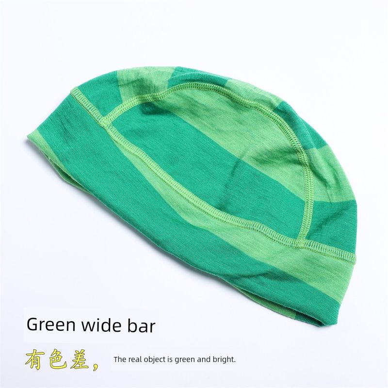 

Merino Wool Lightweight Sports Small Hat Cycling Ski Helmet Liner Cap Sweat-Wicking Breathable Green wide bar