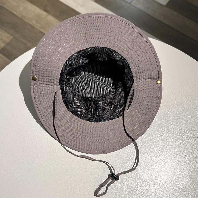 Summer Bucket Hat Men Women Outdoor Fishing Camping Hiking Hats Breathable Anti Uv Windproof Sun Hat