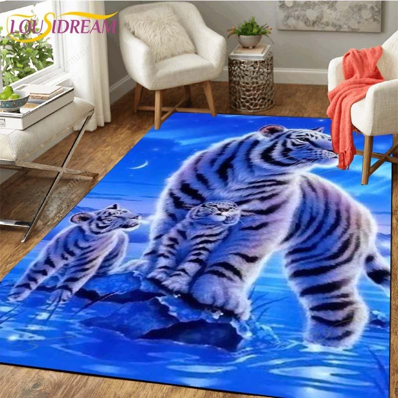 Tiger Carpet Floor Non Slip Rug Room Mat Square Quality Removable Kitchen Bath Floor Waterproof Rug Mat