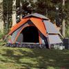 Vidaxl Tenda 5-Posti, Grigio-Arancione, Montaggio Rapido