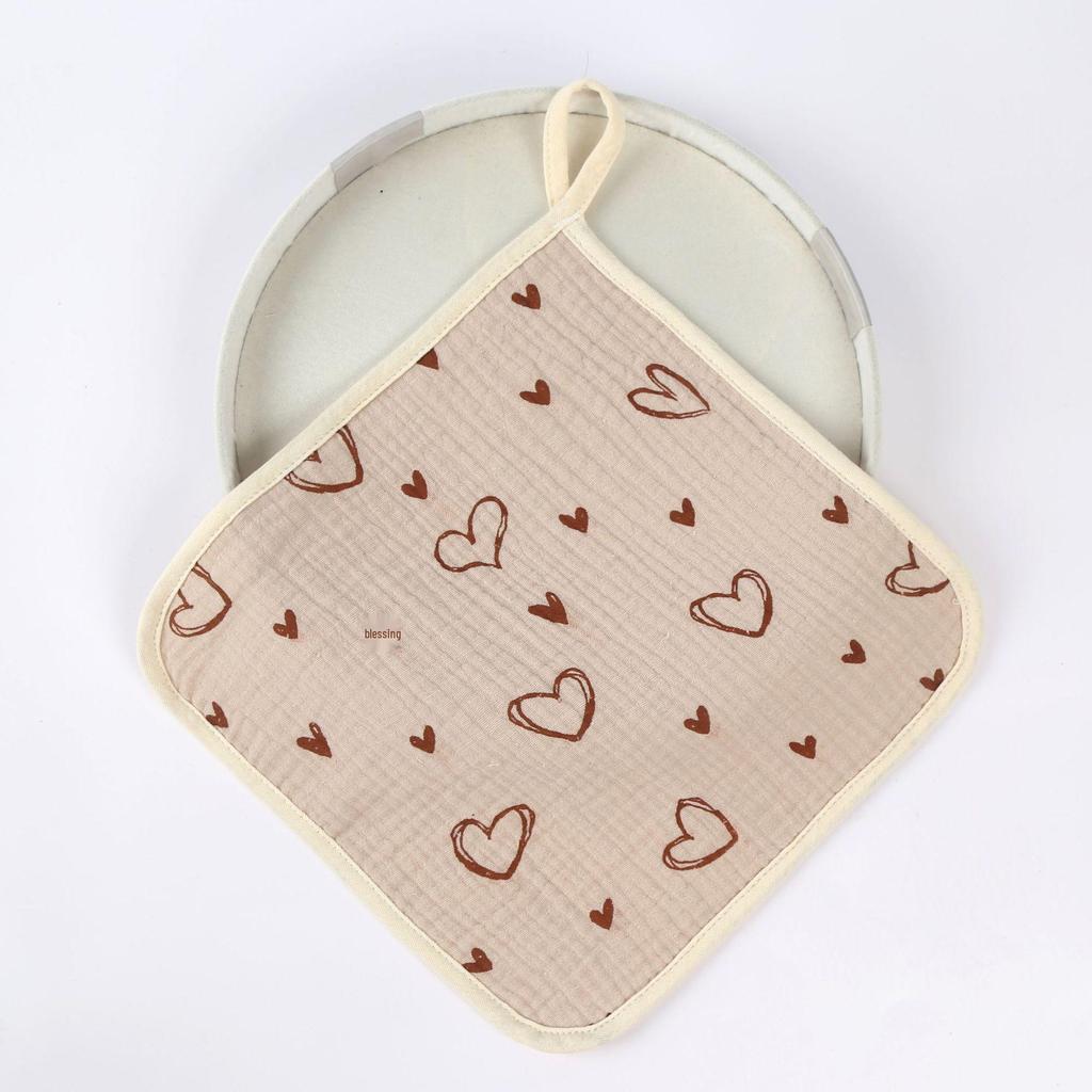 High-Density 30x30cm Double-Layer Printed Cotton Gauze Handkerchief, Washcloth, Nursing Cloth, Drool Cloth, Combed Cotton Towel.