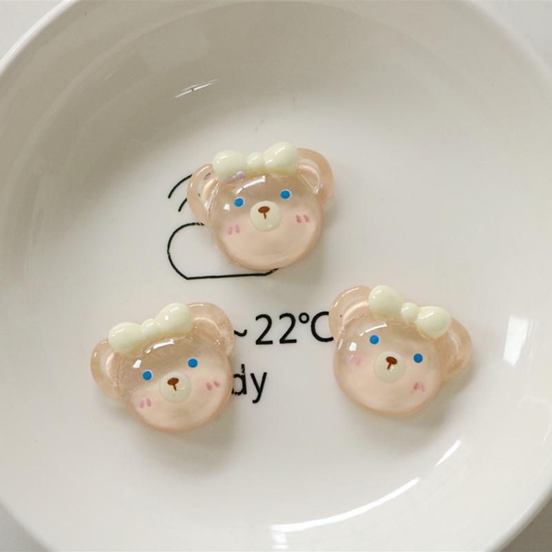 10Pcs New Cute Cartoon Mini Bear Rabbit Flat Back Resin Scrapbook Diy Jewelry Hairpin Craft Decoration Accessories A59