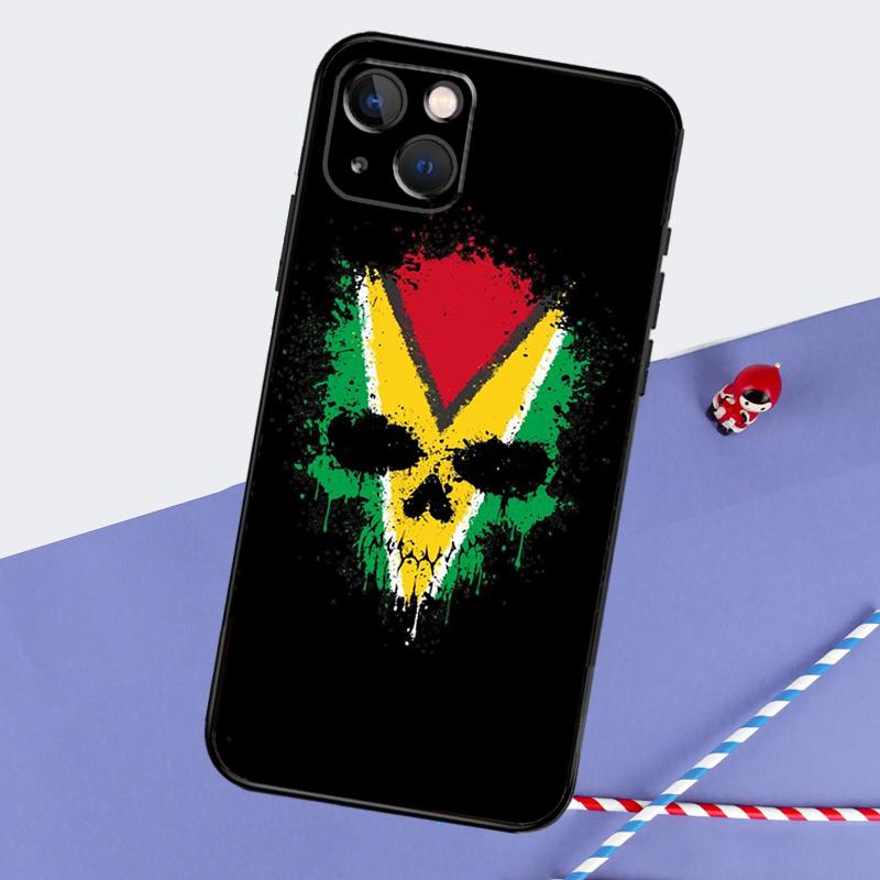 Guyana Flag Phone Case For iPhone 16 Pro Max 12 13 Mini 11 14 15 Pro Max XR 15 16 Plus 16e Back Cover