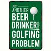 Vintage Öldrickare Golf Plåtmetallskylt 8x12 Tum Retro Golfdekor Man Cave Väggkonst