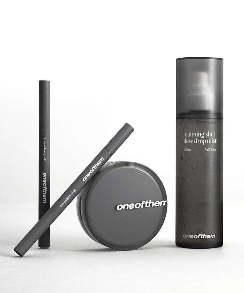 [Daily Routine 3-Piece Set] Calming Shot Dew Drop Mist + De Teint Cushion + Le Chengple Brow Pencil No. 002 Sand