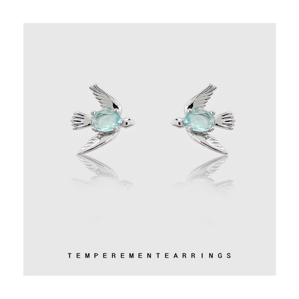 

Серия Flying Bird ~ Нишевые дизайнерские серьги-гвоздики с покрытием 14K, женские серьги-гвоздики 2025 года