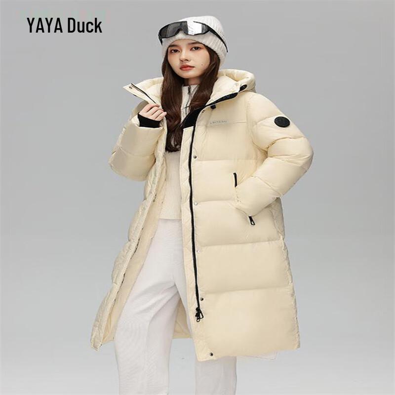 Yaya 2024 Unisex Long Hooded Down Jacket YE4B015757W