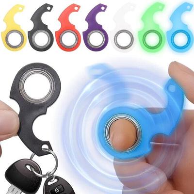 Luminous Keychain Anxiety Stress Relief Toys Revolve Cool Keyring Relieving Boredom Birthday Gift for Adults Kids