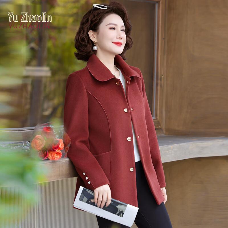 YUZHAOLIN Women's Plus Size Wool Blend Short Coat