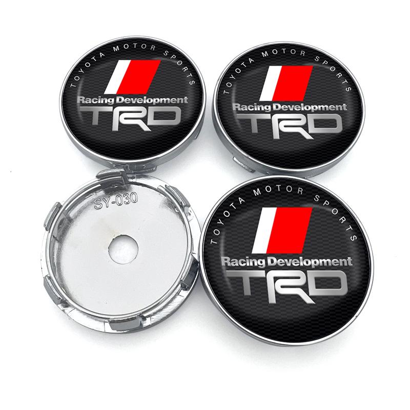 Pro Toyota TRD Camry Corolla Yaris Chr Auris Avensis T25 GR 4ks 60mm Středová krytka náboje kola auta Krytka středu ráfku Krytka proti prachu Emblém