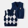 Kids' Sweater Spring and Autumn Boys' Wool Vest V Neck Sleeveless Waistcoat Baby Boys' Bear Casual Pullover