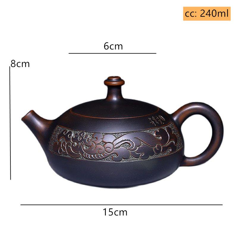 

240ml Chinese Zisha Tea Infuser Yixing Purple Clay Teapot Master Handmade Ball Hole Filter Beauty Kettle Home Tea Accessories
