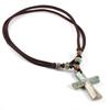New Style Necklace 66 Cm with Cross Agate Pendant Charms for Elegant Women Wedding Clothes Jewelry