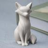 Schreibtischskulpturen für das Büro 3D-gedruckte minimalistische Fuchs-Skulptur, elegante Figur, mattes modernes zeitgenössisches Wohnzimmer-Dekor-Ornament Eingangsbereich