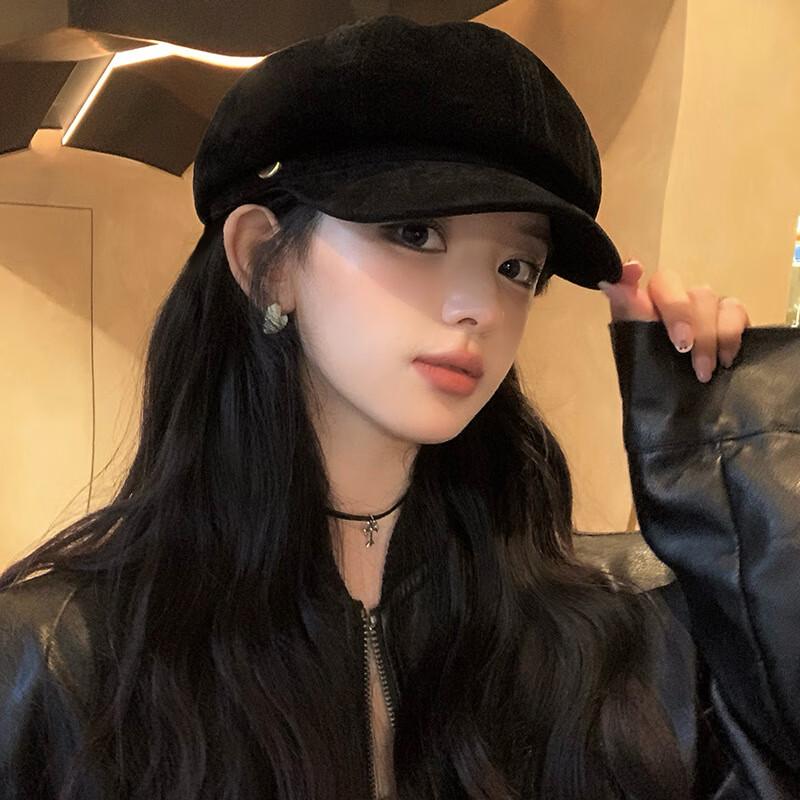 Женская осенне-зимняя ретро-кепка газетчика