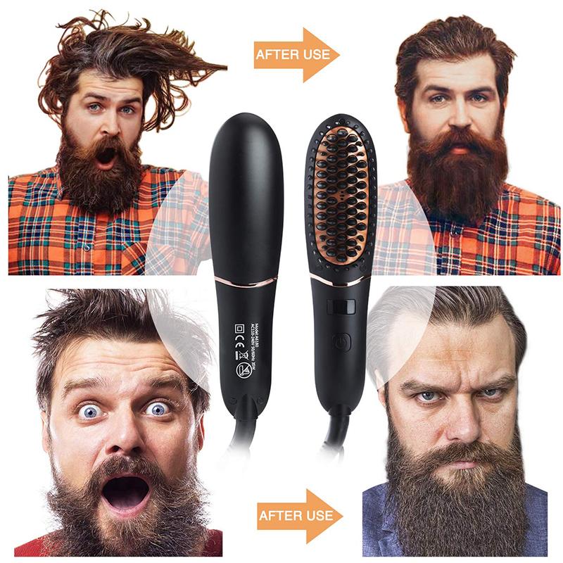 Hot Comb Beard Straightener Brush PTC Multifunctional Household Quick Beard Styler Hair Straightening