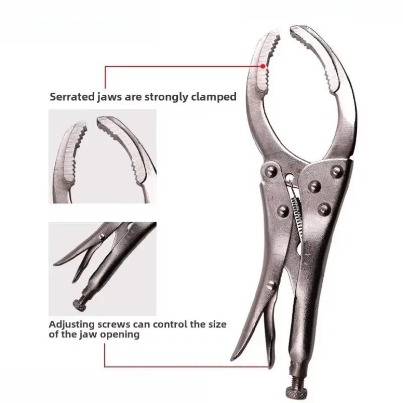 Adjustable Oil Filter Wrench Pliers Tool Universal Fit for Car Motorcycle Engine Maintenance Oil Filter Removal Installation Kit