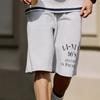 Li-Ning Sports Lifestyle Series Lace-Up Printed Letter Casual Loose Shorts Men shorts Lin-Chuan-Gray AKSU625-5