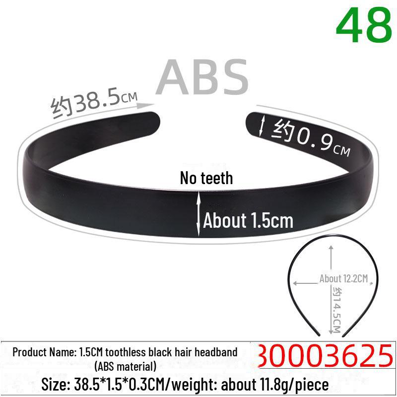 

Черная повязка для волос «Беззубик» ручной работы 2,5 см — аксессуар для волос из материала PS