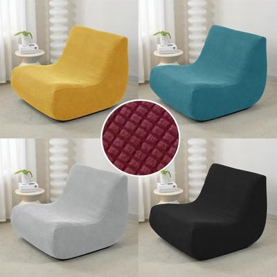 Stretch Polar Fleece Armless Sofa Cover Living Room Solid Lounge Couch Cover All-inclusive Copri Divano Fundas Para Sillones