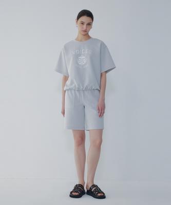 Bobeu String Banding Jersey Half Pants_Light Grey 7156230009