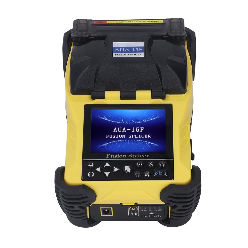 Saldatrice a Fusione per Fibra Ottica Display LCD Cavo Filo Saldatura a Caldo 100‑240V Spina USA