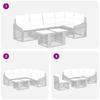 Garden Sofa Set 6 Pieces Gray and Dark Gray Poly Rattan