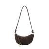 Ultra-light Commuter Hand-held Matte Cowhide High-end Sense Design Sense Niche Leather Bag Messenger Bag Women's Croissant Bag