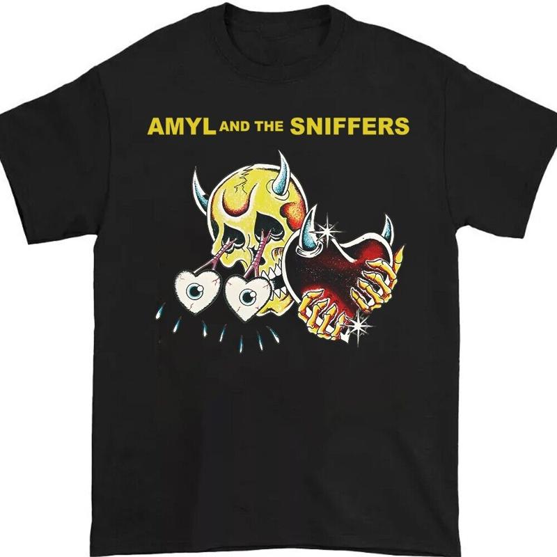 

Vintage Amyl And The Sniffers For Fans Men S 235XL T Shirt 8D383 - Men s Summer Cotton Graphic Tee S разноцветный