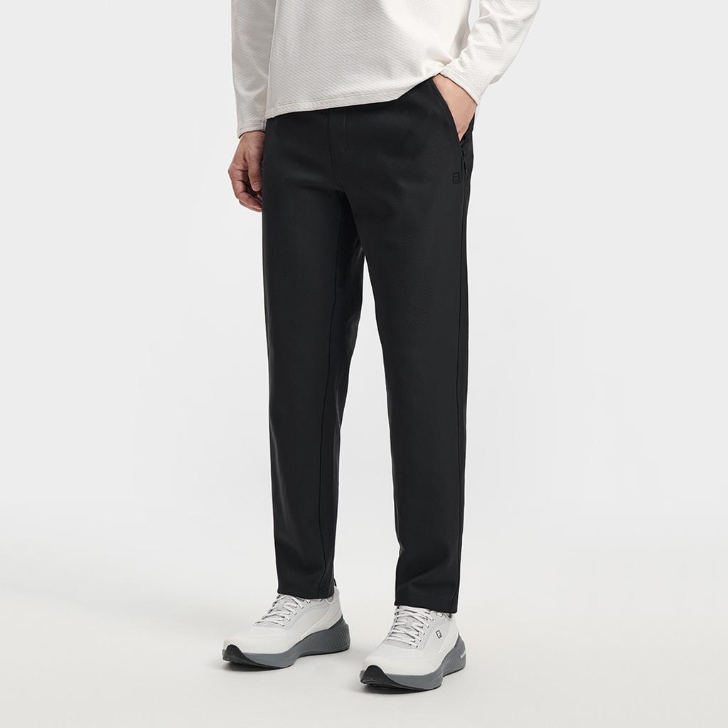 Fila A.P. Simple Casual Training Versatile Comfortable Knitted Sports Pants Men Bottoms Deep-Black A11M611603FBK