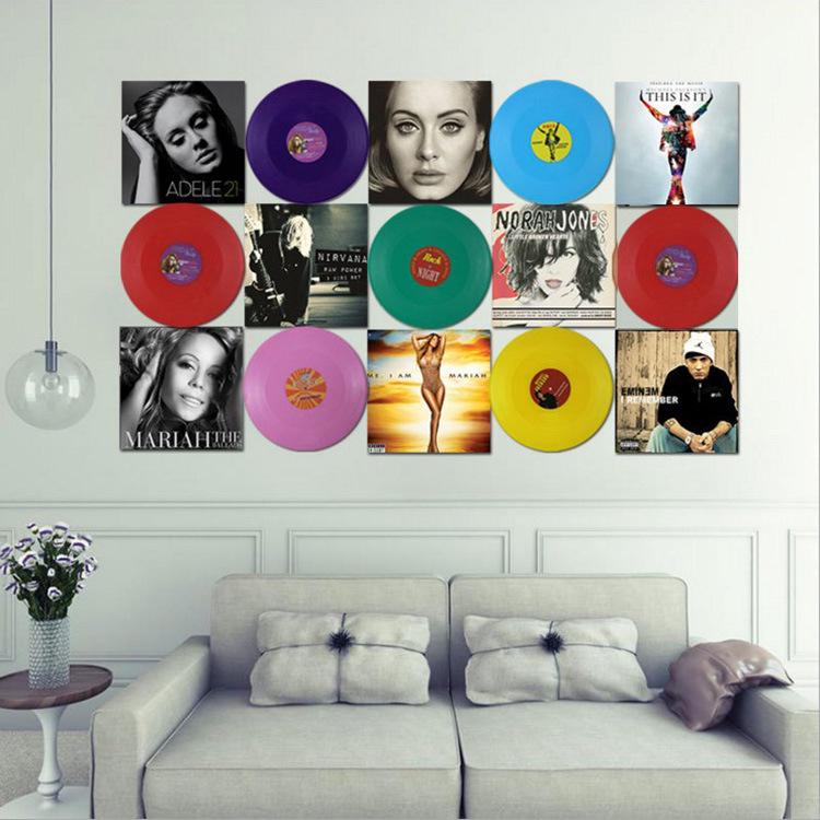 Retro vinylová deska nástěnná dekorace plakátové samolepky pro bar, kavárnu, restauraci a obchod s mléčným čajem