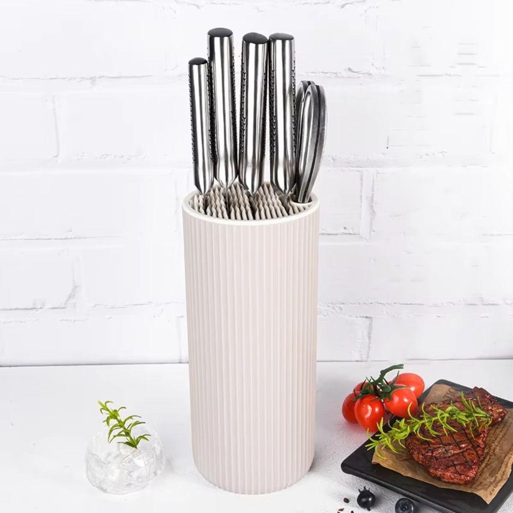 Flexible Inserted Design Kitchen Cutter Holder Ribbed Cutter Storage Stand Kitchen Use