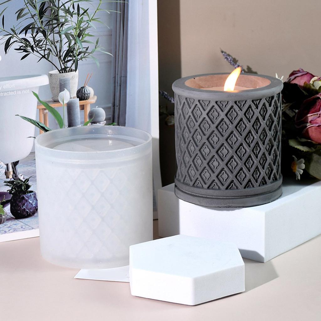 Bamboo Pen Holder Silicone Molds Resin Crafting Moulds Desk Organizers Moulds Silicone Storage Jar Molds for Pen Holder