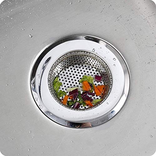 Shallow Stainless Steel Sink Waste Tray for Sinks, Perforated, No Net Required, Drain Size: 75-100mm