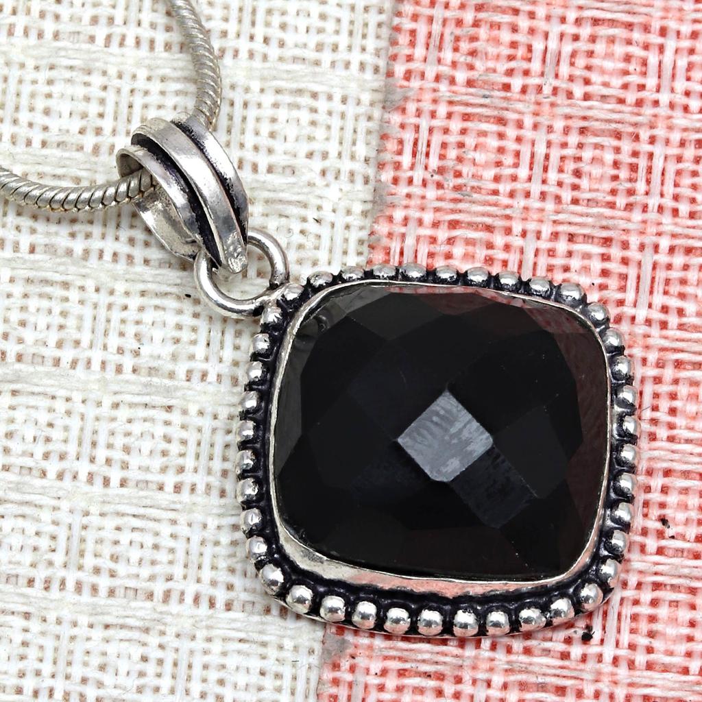 Black Spinal  Pendant Gemstone Jewelry Handicraft Valentine'Day Gold