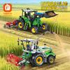 MOC Hydraulic System Farm Loader & Harvester Engineering Building Blocks Kit, DIY Farm Estate Vehicle Decor, Ideal Gift