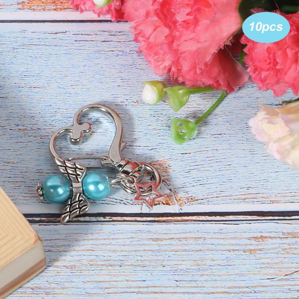 10pcs White, Pink, Blue Alloy Guardian Angel Charm Wedding Ceremony Favor for Guests