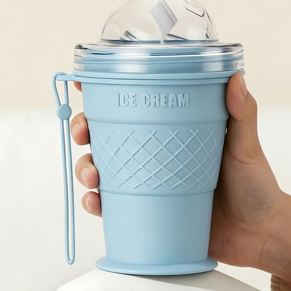 Ice Cream Design Foldable Ice Ball Cup Leak-Proof Ice Cube Water Bottle Ice Cube Kettle  Camping