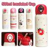 500ml Bounce Insulated Cup Large Capacity with Handle Cartoon Straw Cups Heat and Cold Insulation Double Drink