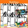 Transparent Pvc Toy Storage Bag With Carry Handle For Kids Playroom Organization