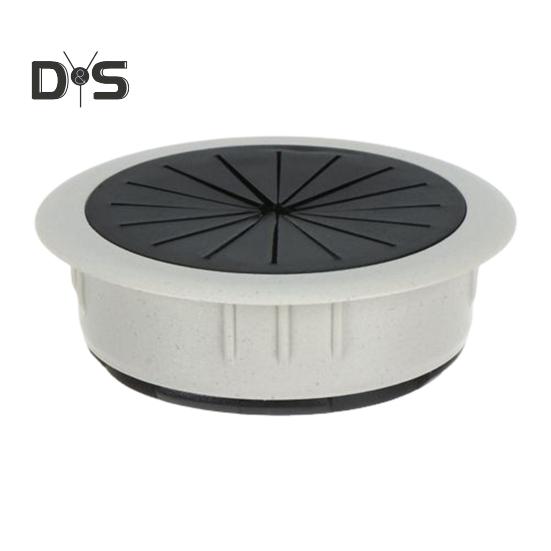 

60 мм настольная кабельная втулка в форме лепестка с пряжкой, защитная крышка для отверстий для проводов, домашний офисный стол, компьютерный ПК, защитная круглая крышка, органайзер для кабелей 60mm серый