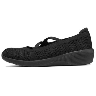 Nowoczesny Komfort Wszechstronne Wygodne Niskie Codzienne Buty Damskie sneakersy Czarne 158871-BBK