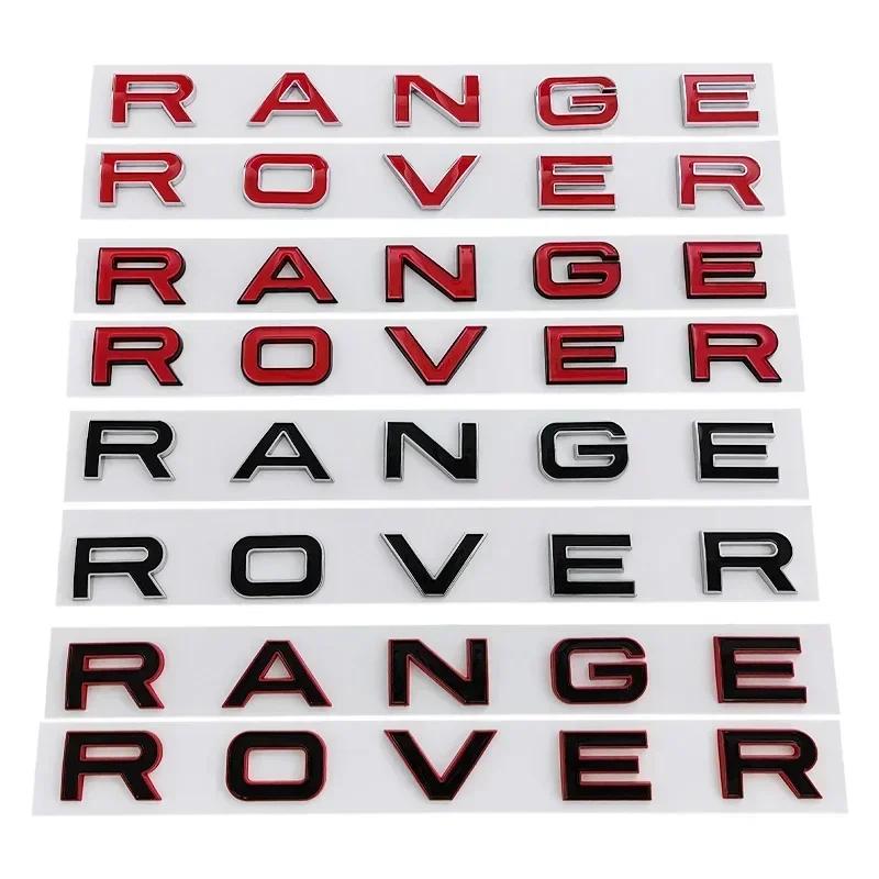 New 3d ABS Logo Range Rover Letters Car Front Hood Badge Trunk Sticker For Range Rover L322 L320 Dicsovery Sport Velar Evoque